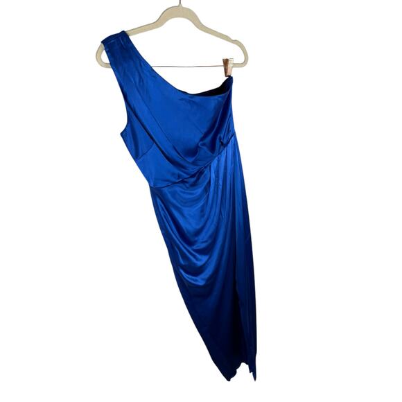 Sau Lee Preston Gown Maxi Dress Satin Formal Classy Party Gala Prom Hoco Blue 6 - Picture 5 of 10